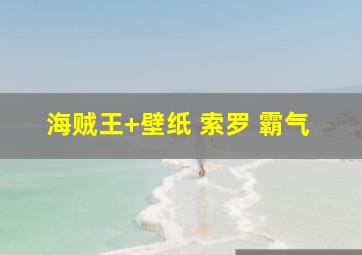 海贼王+壁纸 索罗 霸气